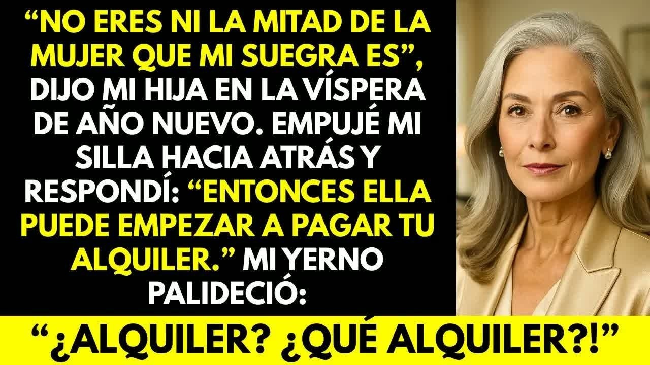 “No eres ni la mitad de la mujer que mi suegra es” dijo mi hija.Mi respuesta le arruinó el Año Nuevo