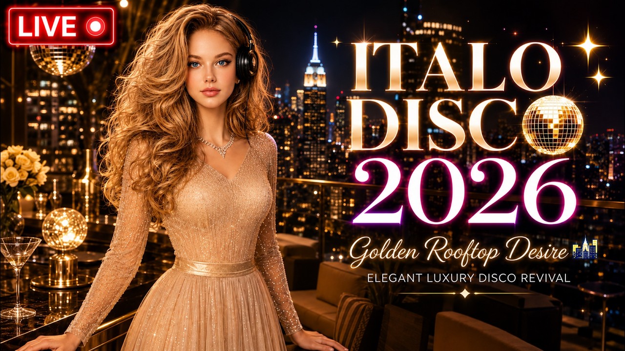 LIVE 🔴 Italo Disco 2026 🌃 Golden Rooftop Desire | Elegant Luxury Disco Revival