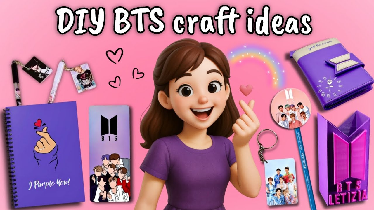 (6 DIYs ) Cutest BTS Crafts Every *ARMY* Will Love!&rdquo;💜✨