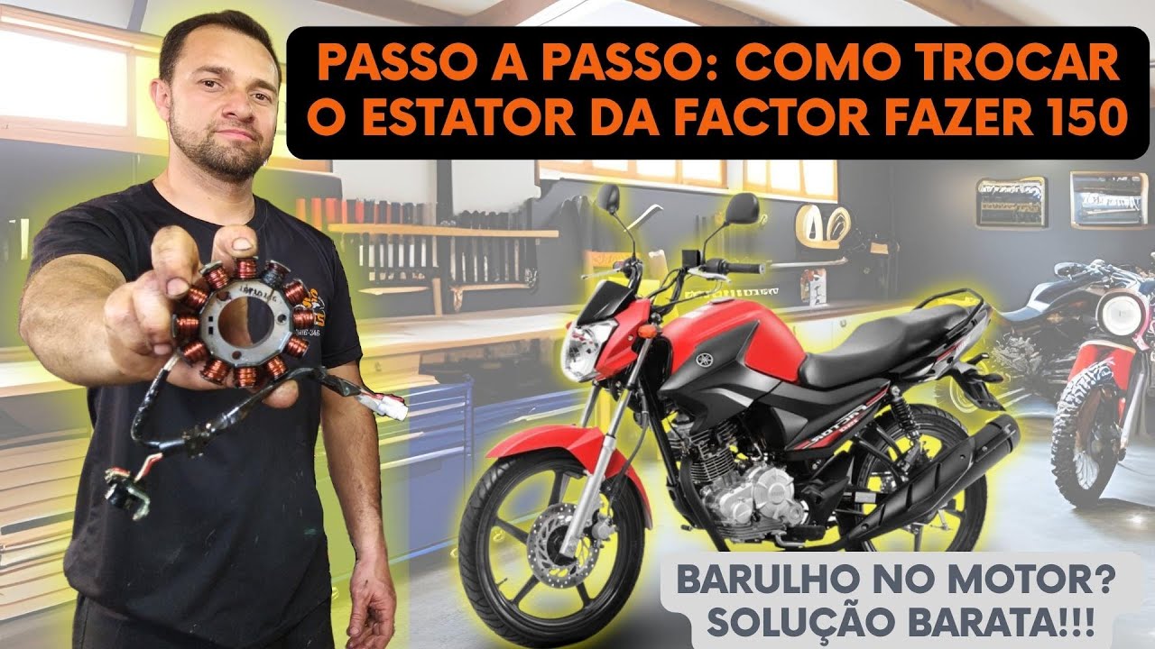 Troca do Estator da Yamaha Factor 150 Fazer 150 - Barulho no Motor Resolvido!!!