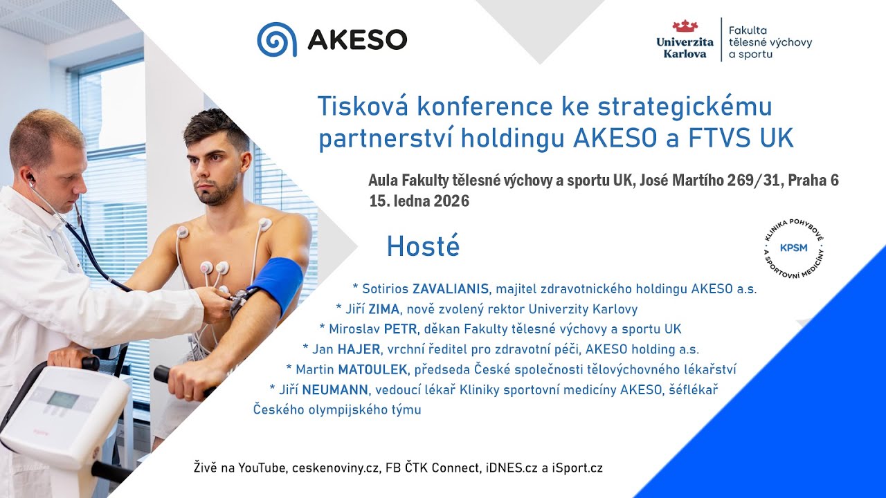 Tisková konferenceke strategickému partnerství AKESO a FTVS UK