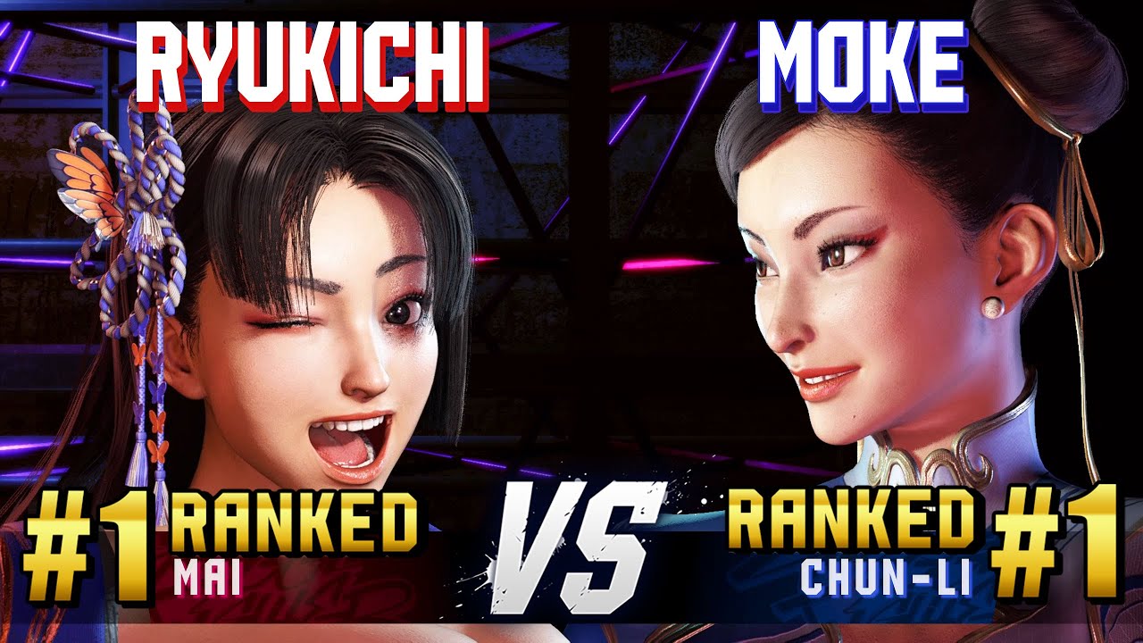 SF6 ▰ RYUKICHI (#1 Ranked Mai) vs MOKE (#1 Ranked Chun-Li) ▰ High Level Gameplay