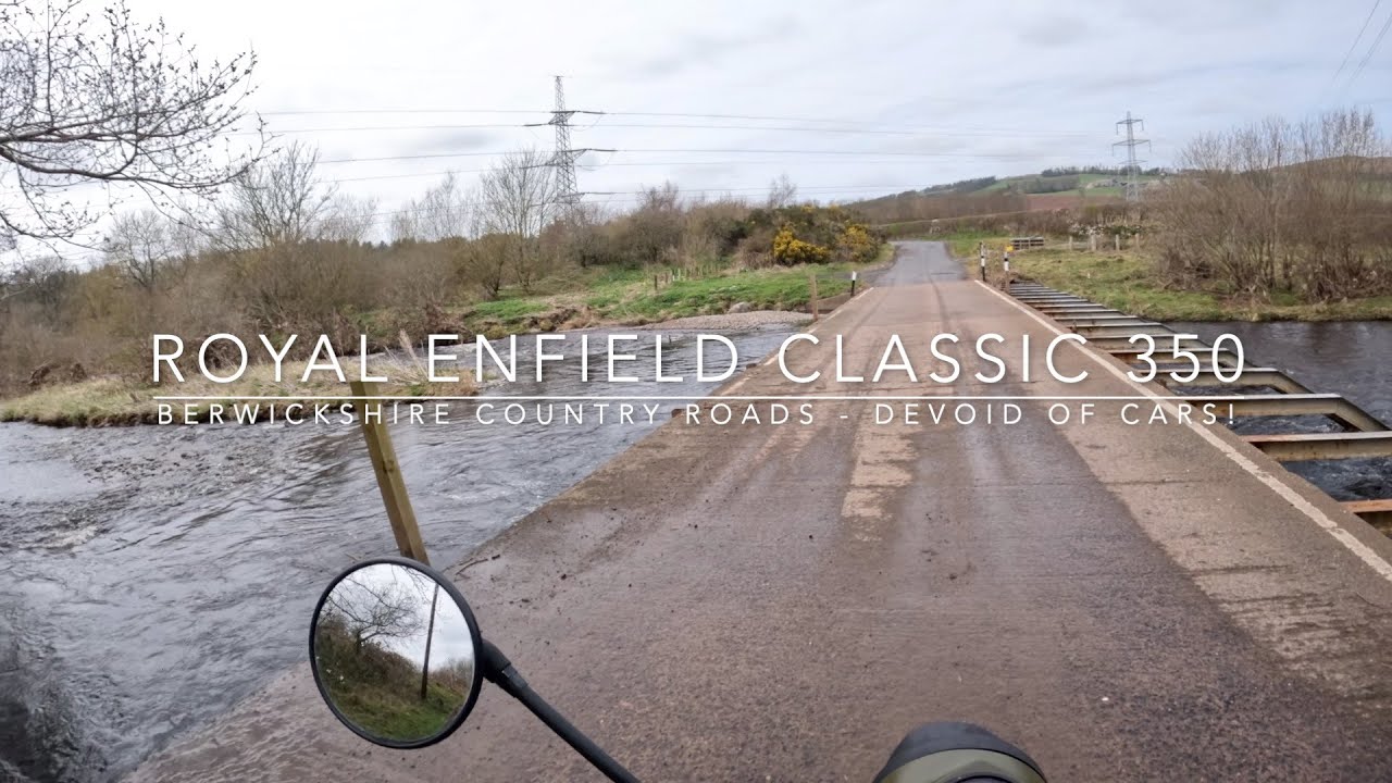 Royal Enfield 350  Sunday run around deserted Berwickshire back roads!