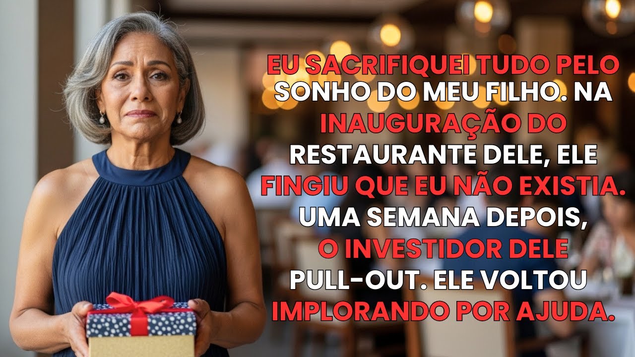 Compareci à inauguração do restaurante do meu filho. Ele me ignorou. Uma semana depois…