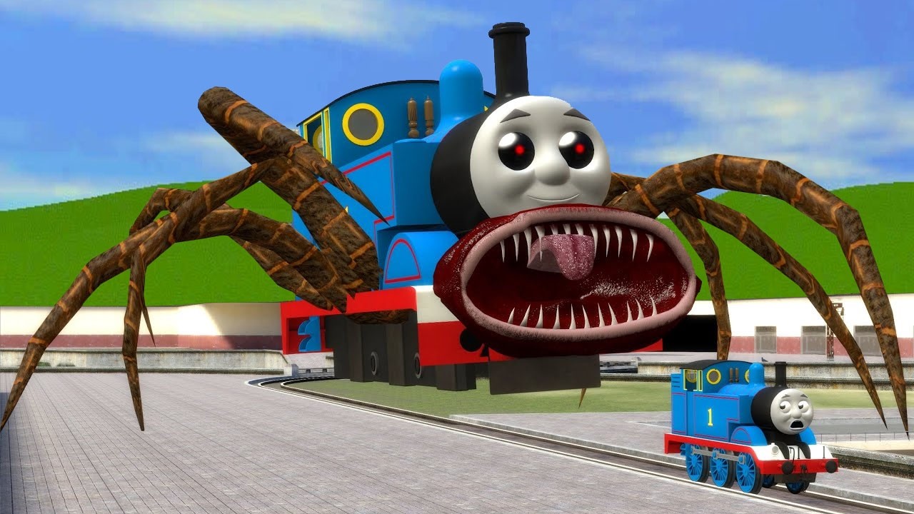 Building a Thomas Train Chased By Cursed Thomas and Friends, Thomas Train Eater in Garry's Mod