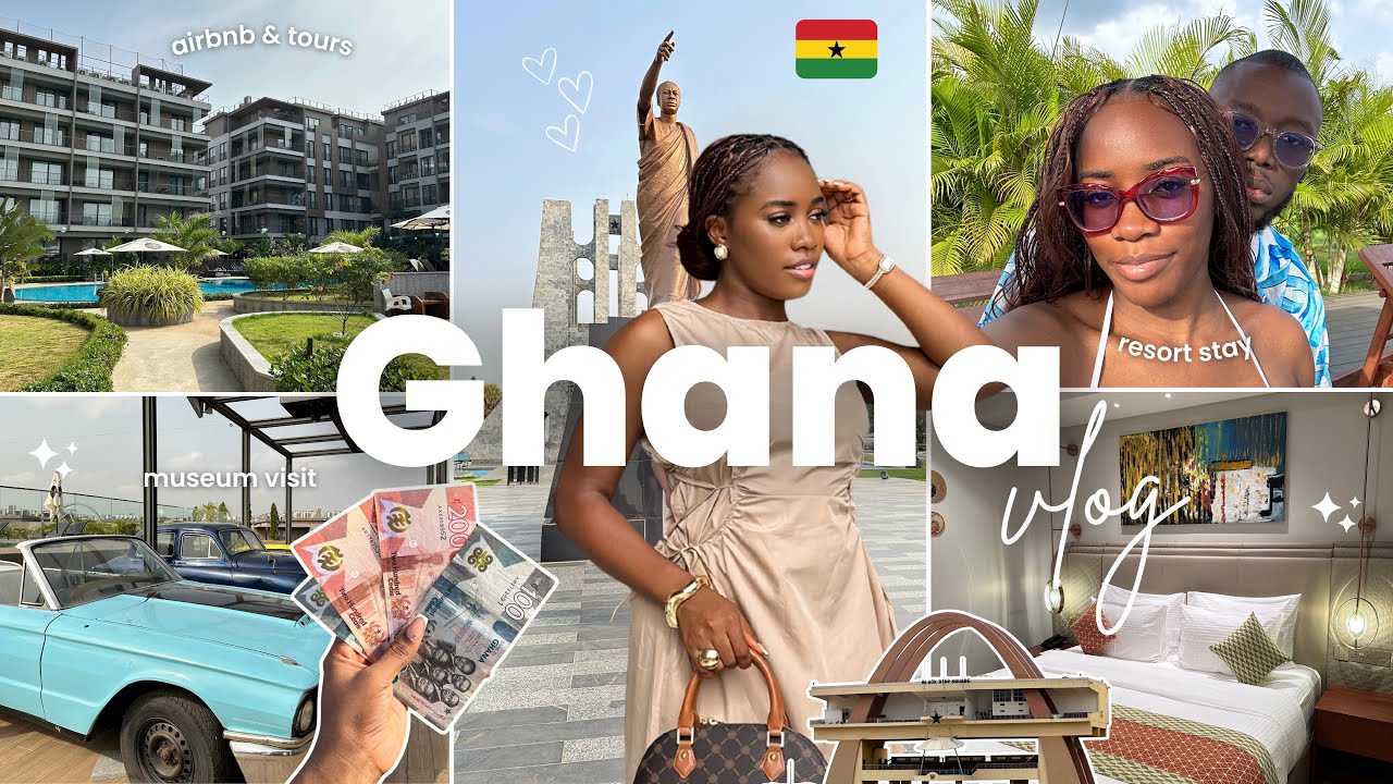 GHANA VLOG | 2 days in Accra, crown forest resort, osu castle, trying new restaurants & more!