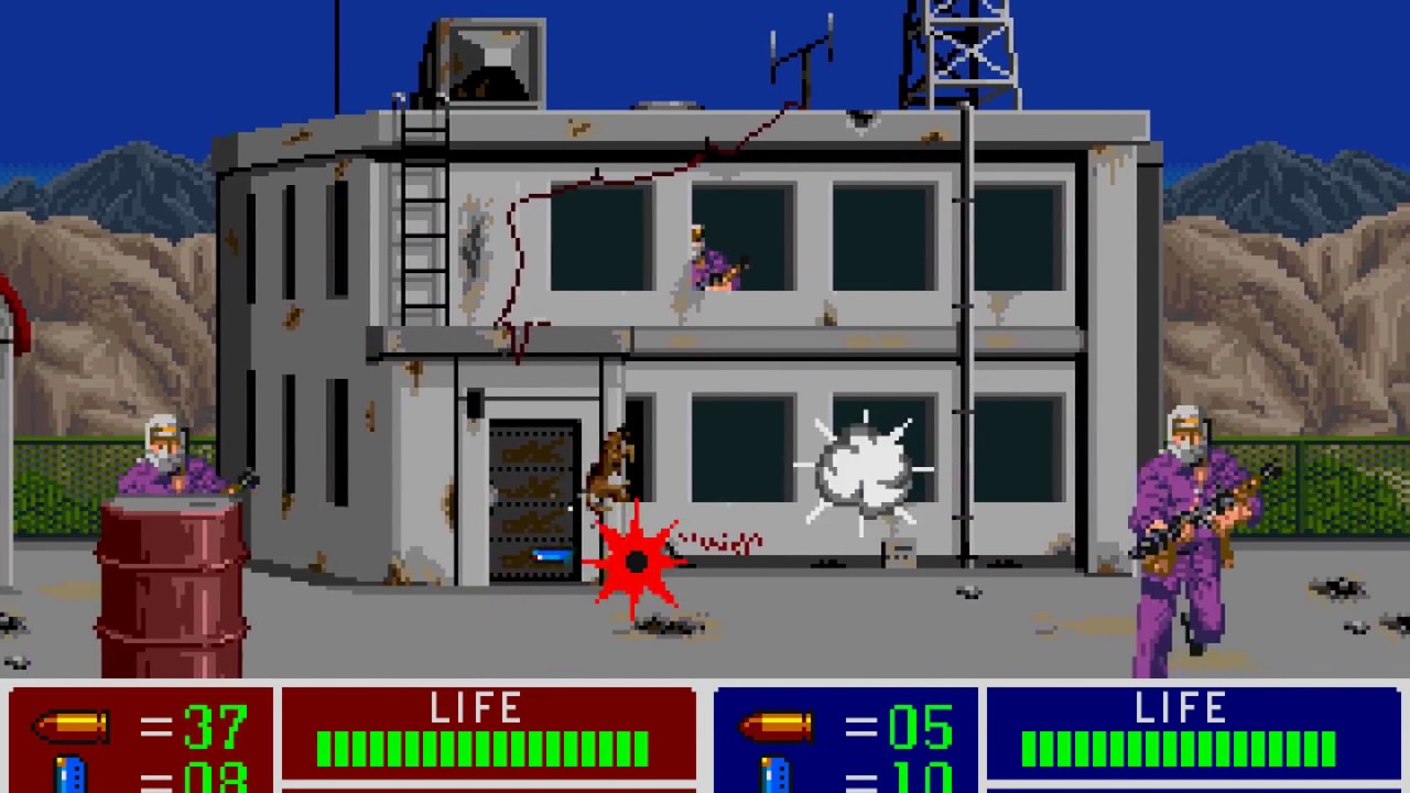 Operation Thunderbolt arcade 2 player 60fps