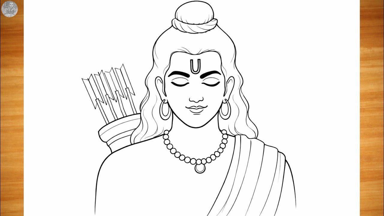 How to Draw Lord Ram Easy | Shri Ram Pencil Sketch Step by Step 