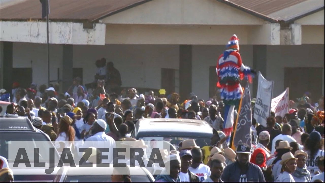 Gambians celebrate arrival of President Barrow