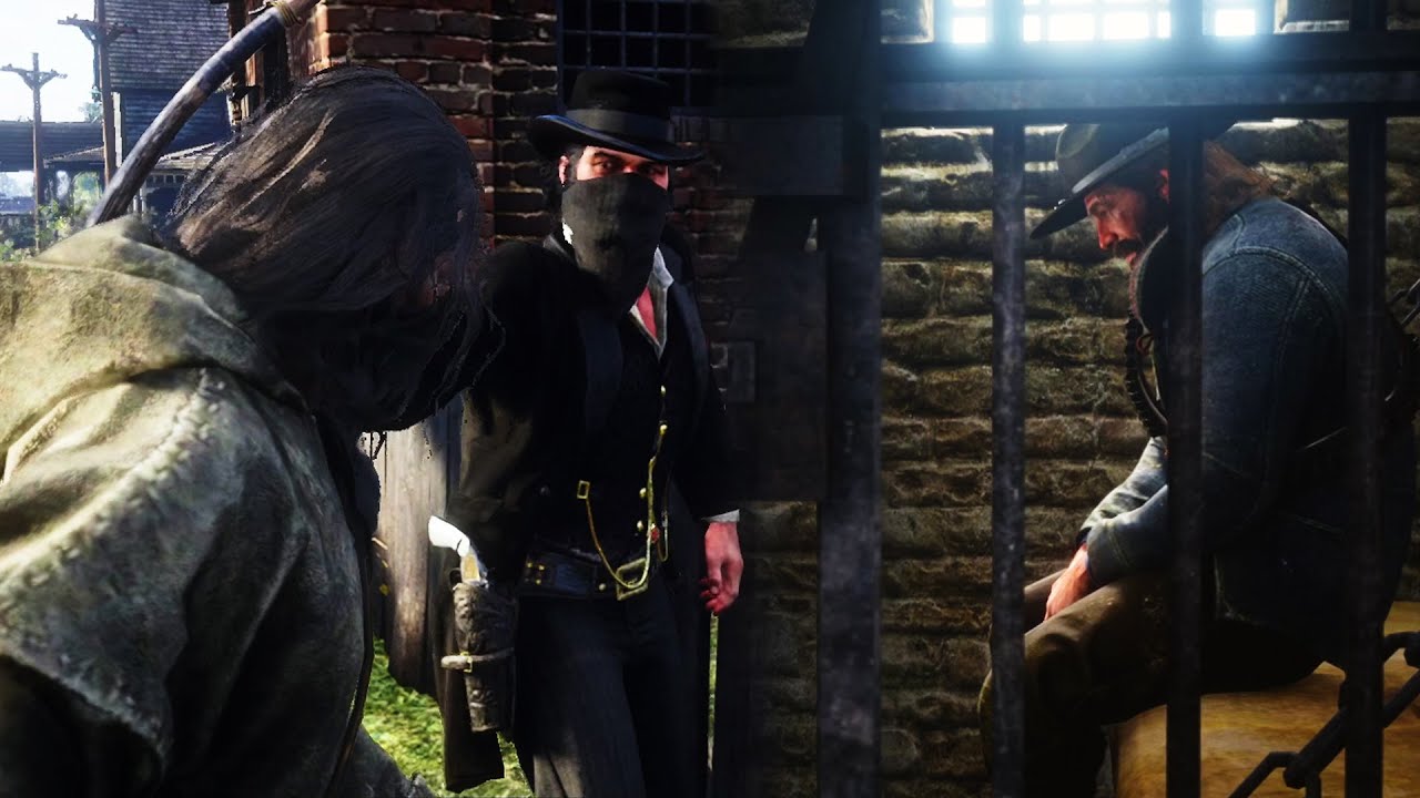 All Jail and Jailbreak scenes in Chapter 2 | Getting gang members help - Red Dead Redemption 2