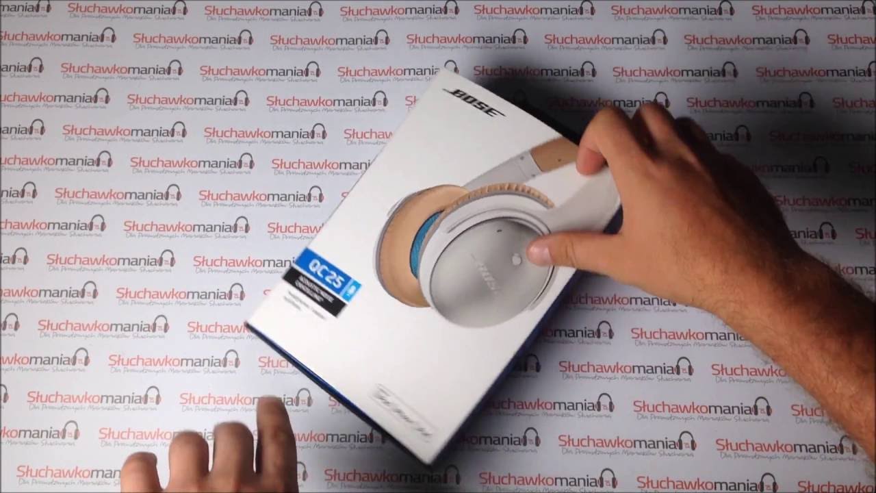 Unboxing - słuchawki redukujące szum Bose QC 25