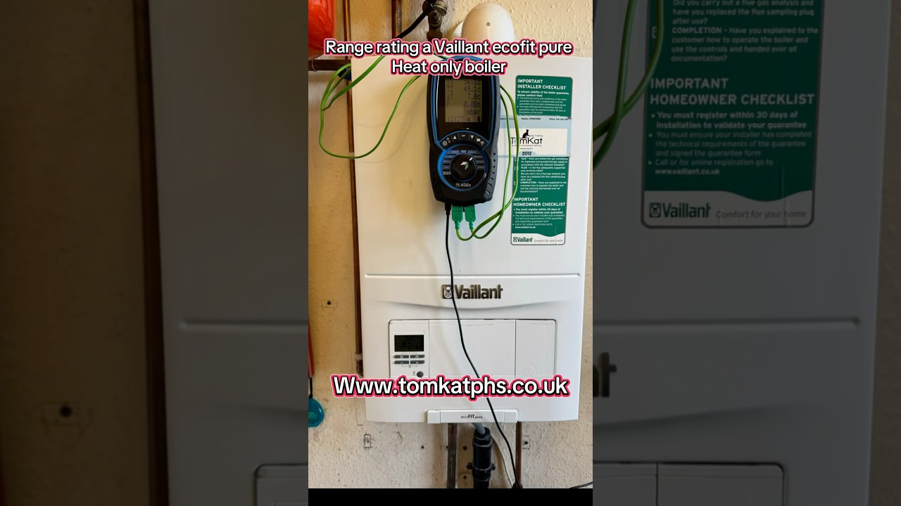 Range rating a Vaillant ecofit pure Heat only boiler #gastraining #boiler