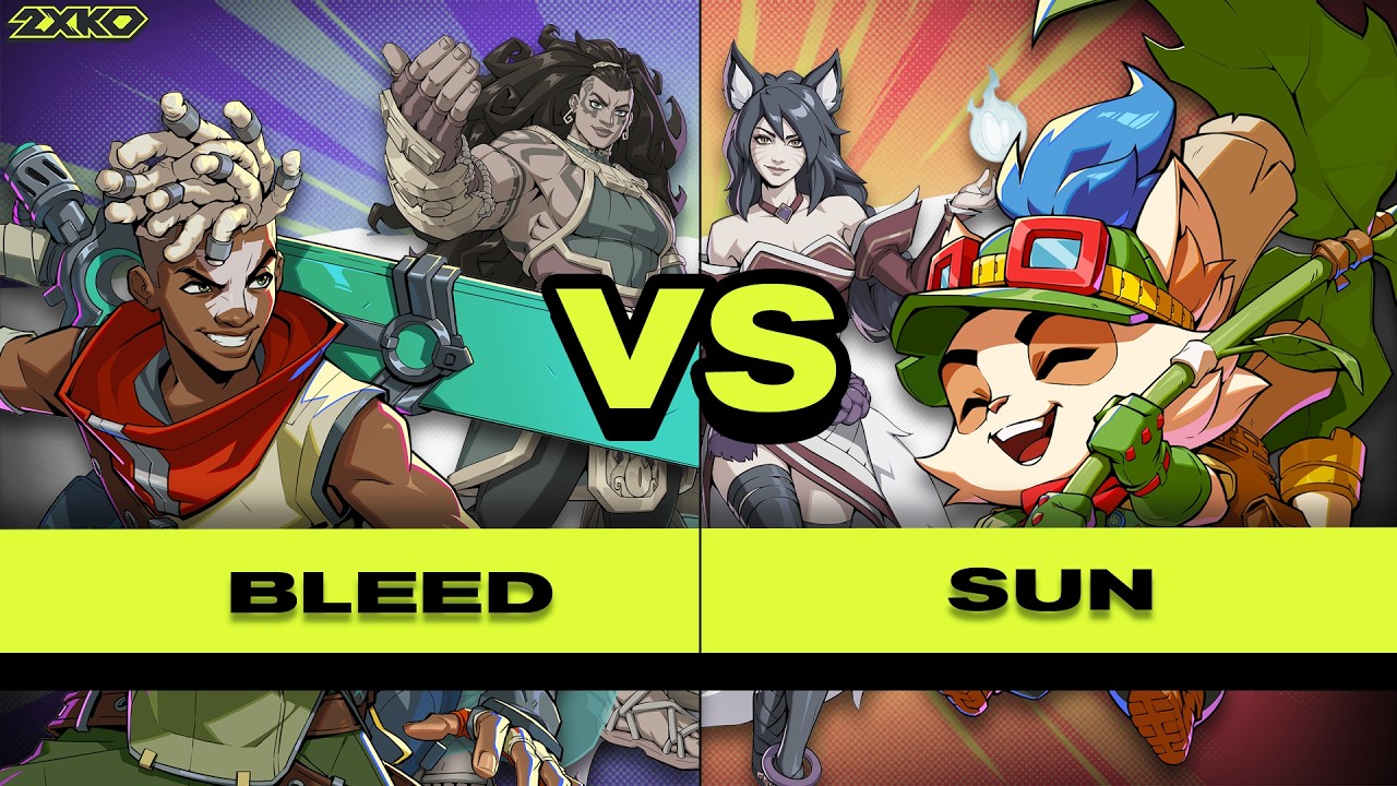 2XKO – Bleed vs Sun – Ekko/Illaoi vs Teemo/Ahri – High Level Gameplay
