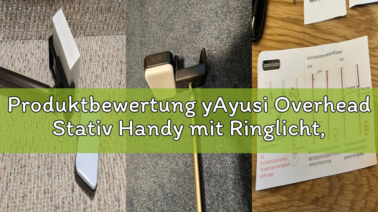 Produktbewertung yAyusi Overhead Stativ Handy mit Ringlicht, LED Ringlicht mit Stativ Handy, Batteri