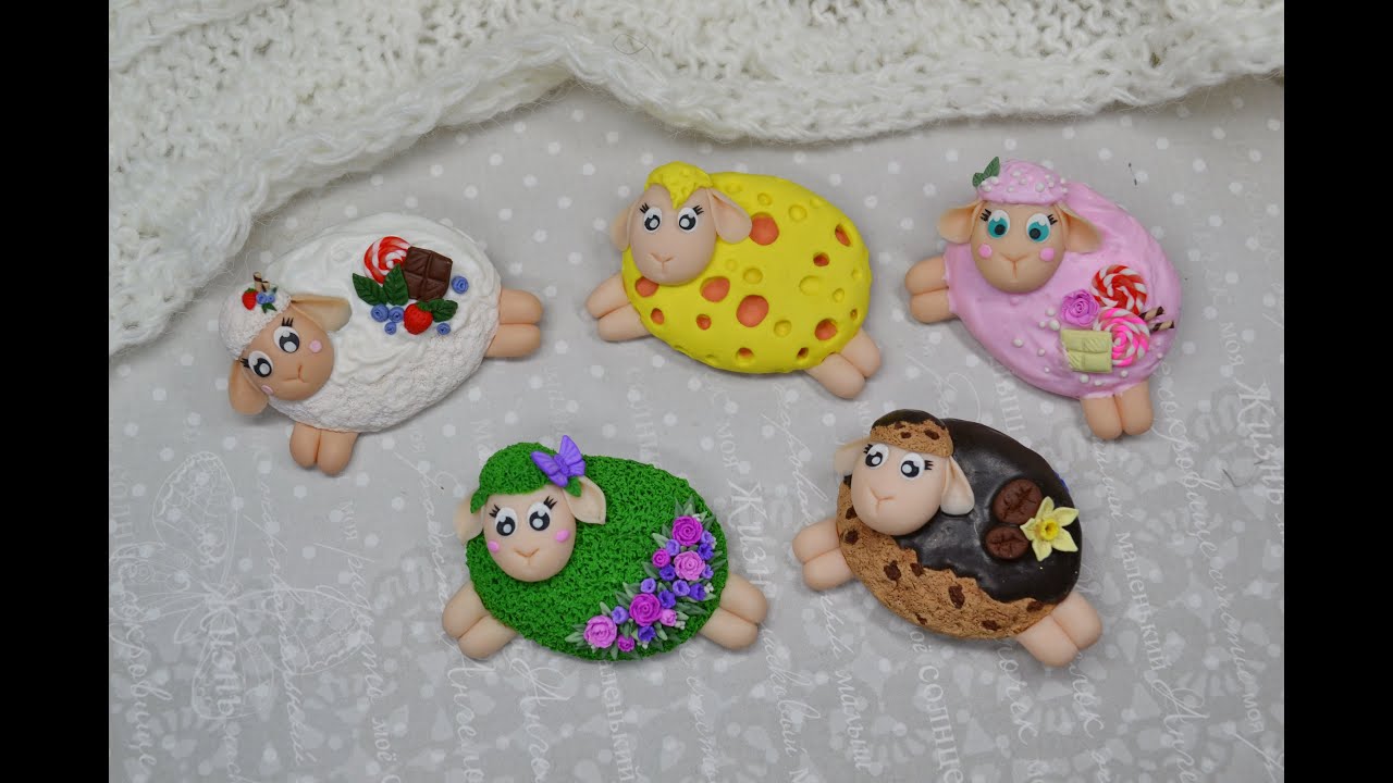 Овечка 🐑 ПОЛИМЕРНАЯ ГЛИНА 💗 МАСТЕР КЛАСС: Polymer Clay tutorial
