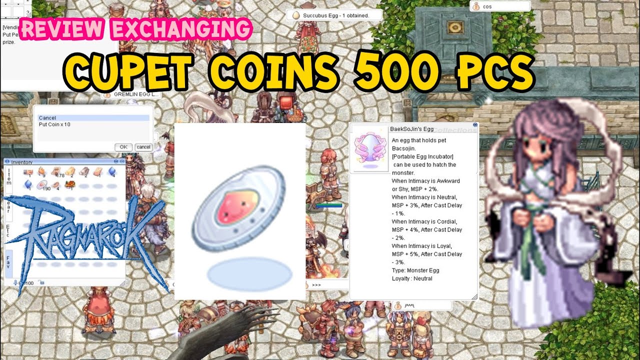 iRO SV.Chaos - Review Exchanging Cupet Coins 500 pcs - Crack of Dimension - Bacsojin Egg