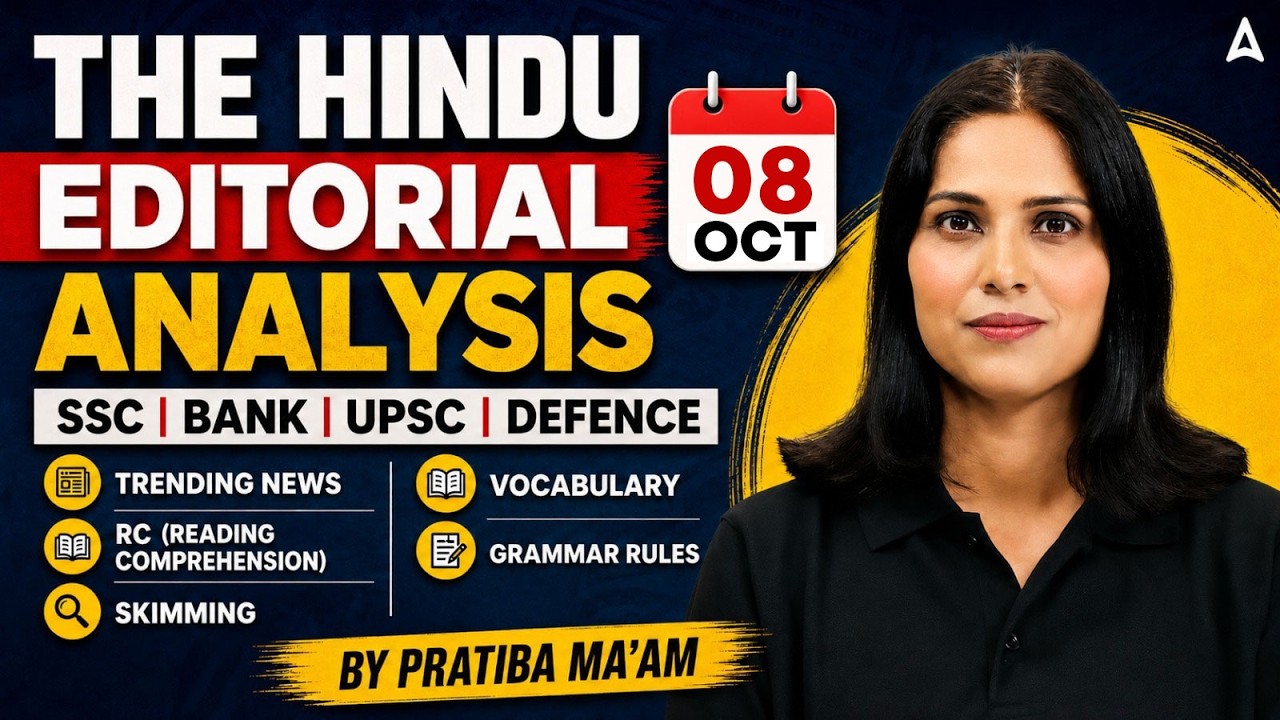 The Hindu Analysis | 8 OCT 2026 | Vocab, Grammar & Skimming | The Hindu Editorial By Pratibha Mam