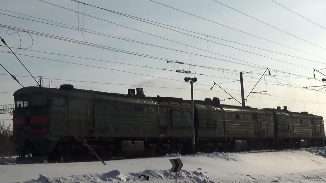4ТЭ10С-0019 с путеремонтным поездом, ст.Ижевск
