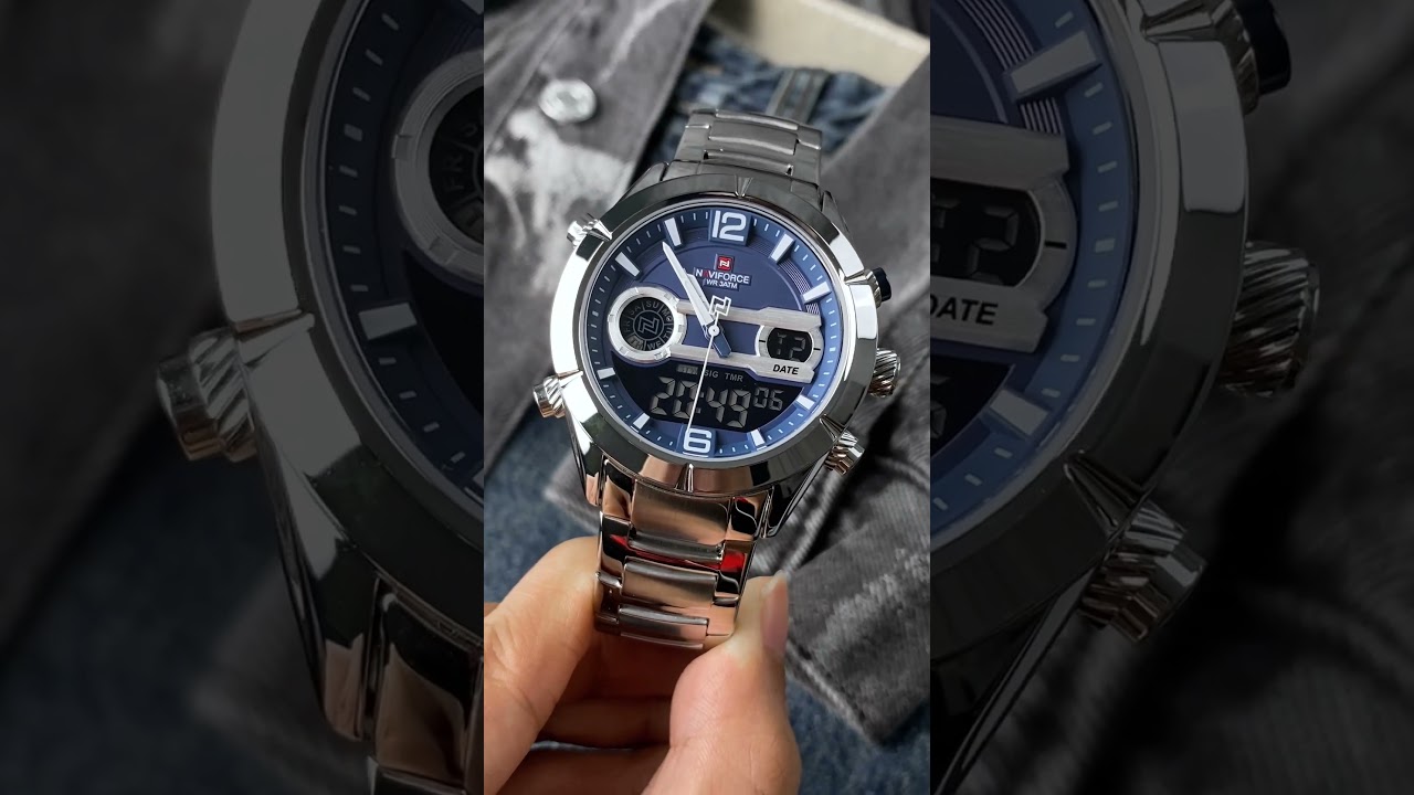 NAVIFORCE Watch NF9232 Quartz Analog + LCD Digital Watch (Casual & Minimalist Style)#shorts