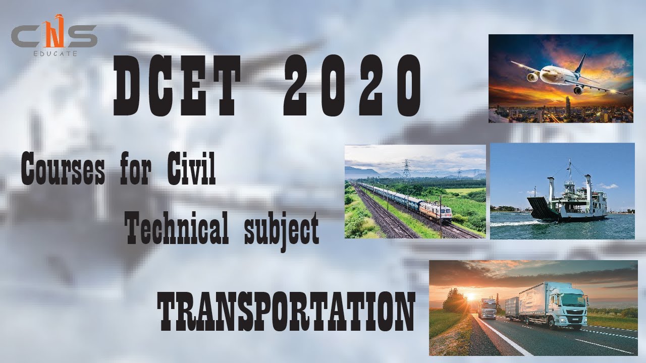 DCET 2020 - Transportation-  Civil Technical subject #diploma #Dcet#civil