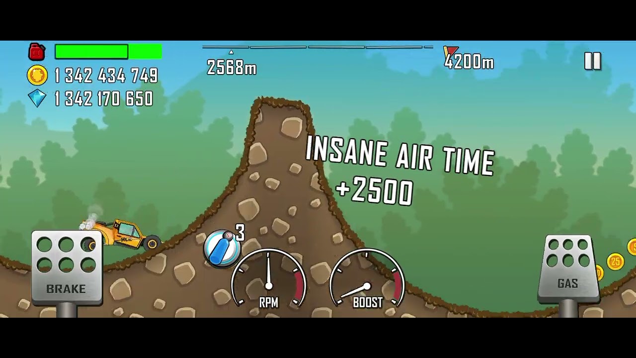 Hill climb racing super truck car in all roat