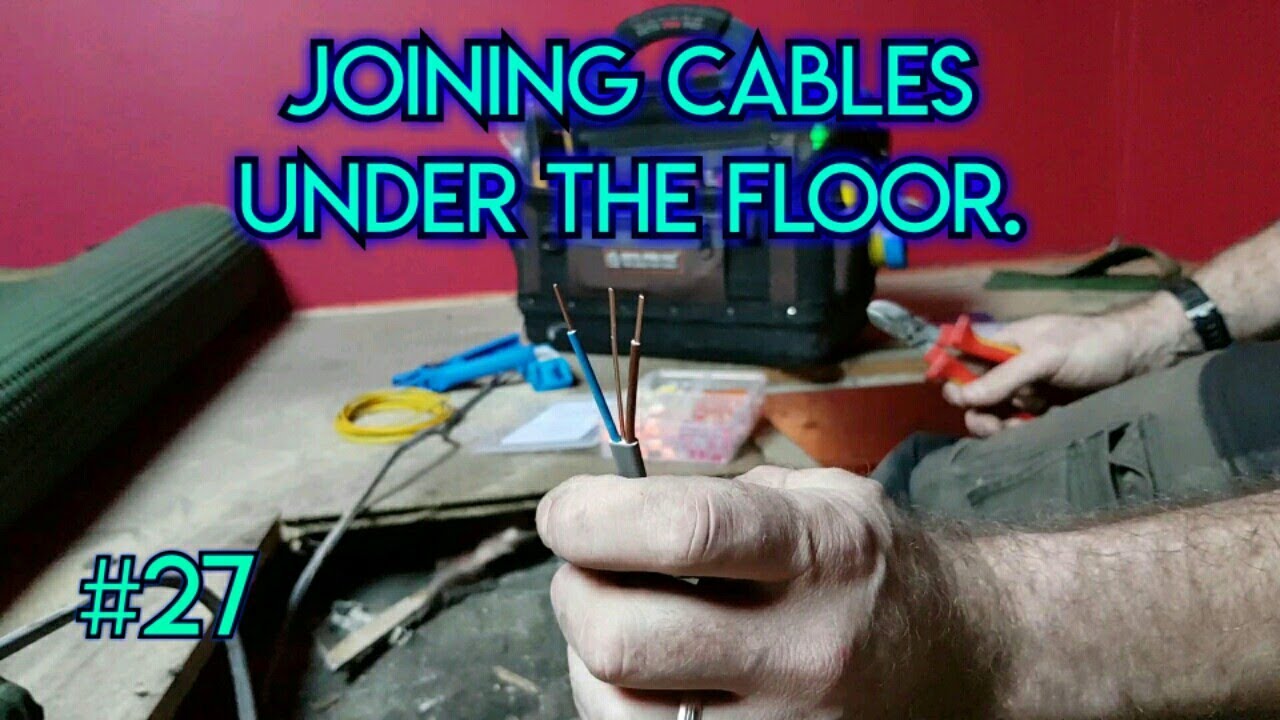 Joining cables under the floor. (27)