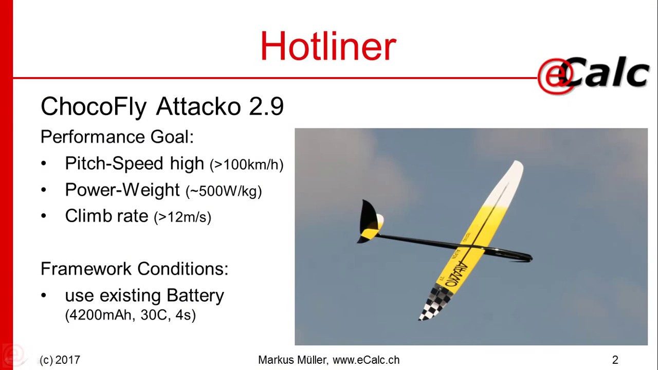 eCalc - propCalc Drive Design #3a - Hotliner