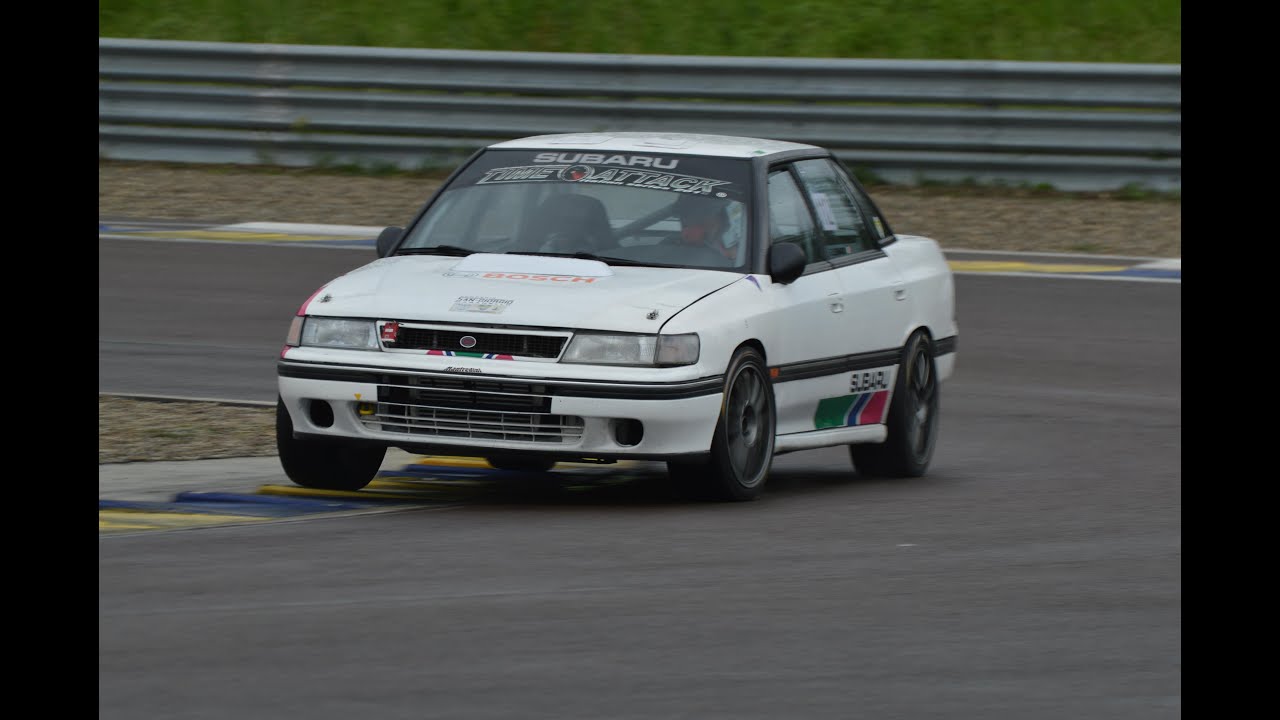 FAST! 360 HP Subaru Legacy powerslides on track