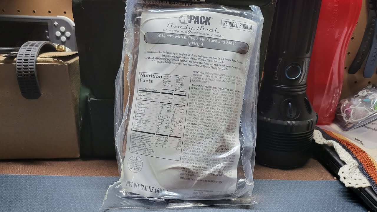 APACK MRE: SPAGHETTI WITH ITALIAN STYLE SAUCE AND MEAT REVIEW!!