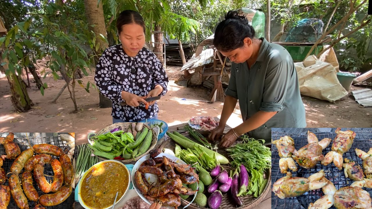 Frogs and & crabs( Kang Keb Baok,Tuk Krueng Ka Dam ) cooking Village's style.