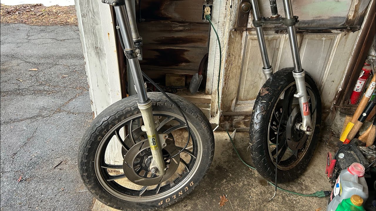Yamaha Maxim XJ750 XJ650 Front Shocks Wheel Virago XV500 Front End Comparison Examination 