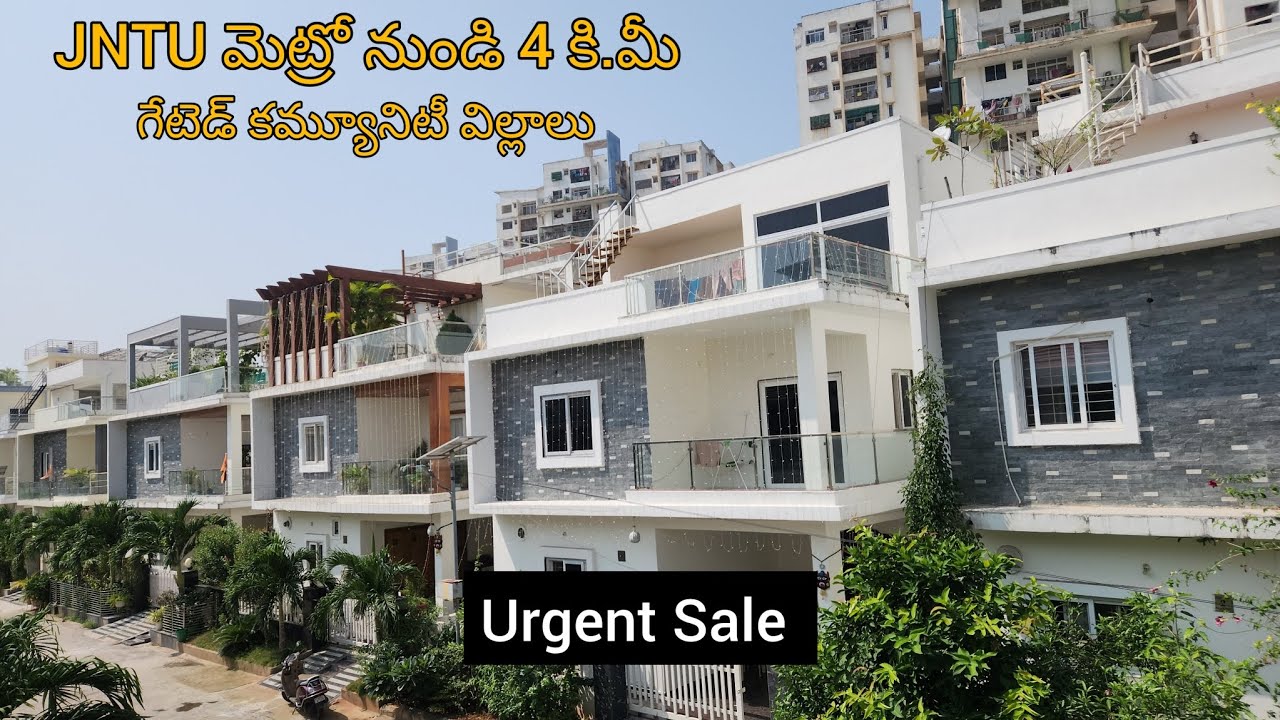 [Ready to Move] Furnished Gated Community Villas For Sale in Nizampet,  Near Kukatpally #hyderabad