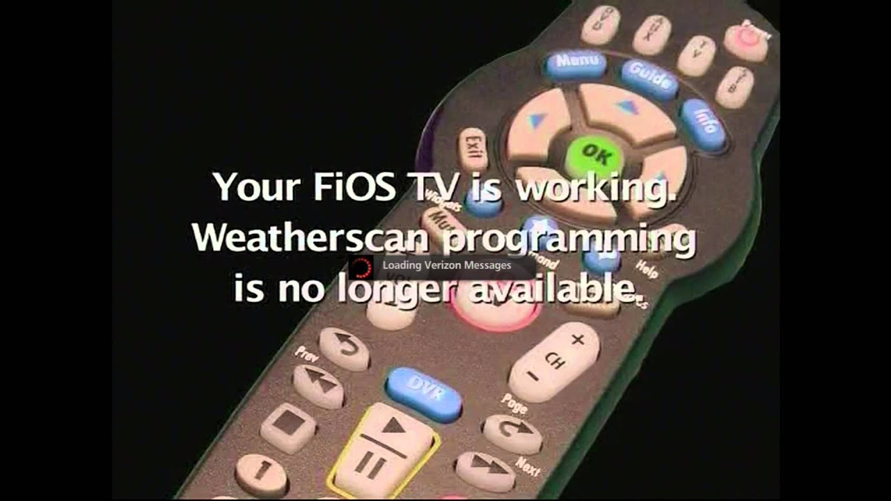 Verizon FiOS dropped The Weather Channel & Weatherscan