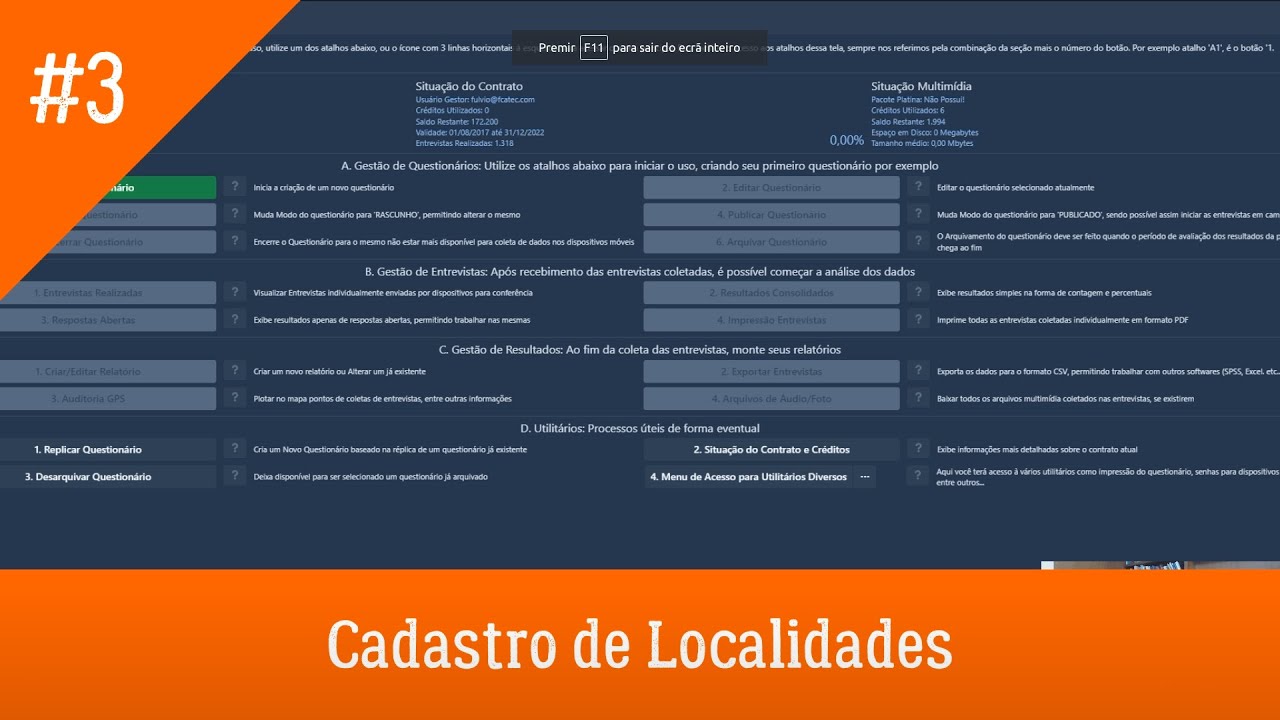 #3. Vídeo Tutorial Siap - Cadastro Localidades