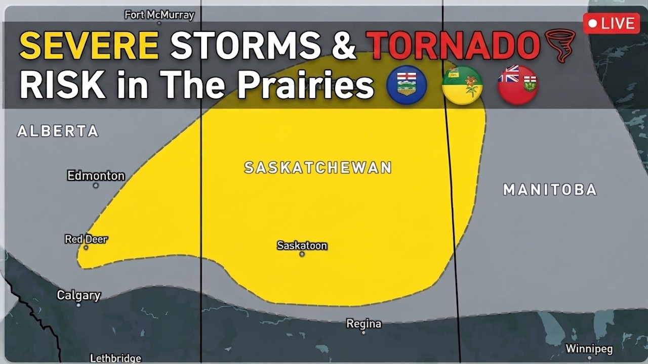 LIVE!! Tracking Severe Storms & Tornado Risk  Across The Prairies July 11th 2026