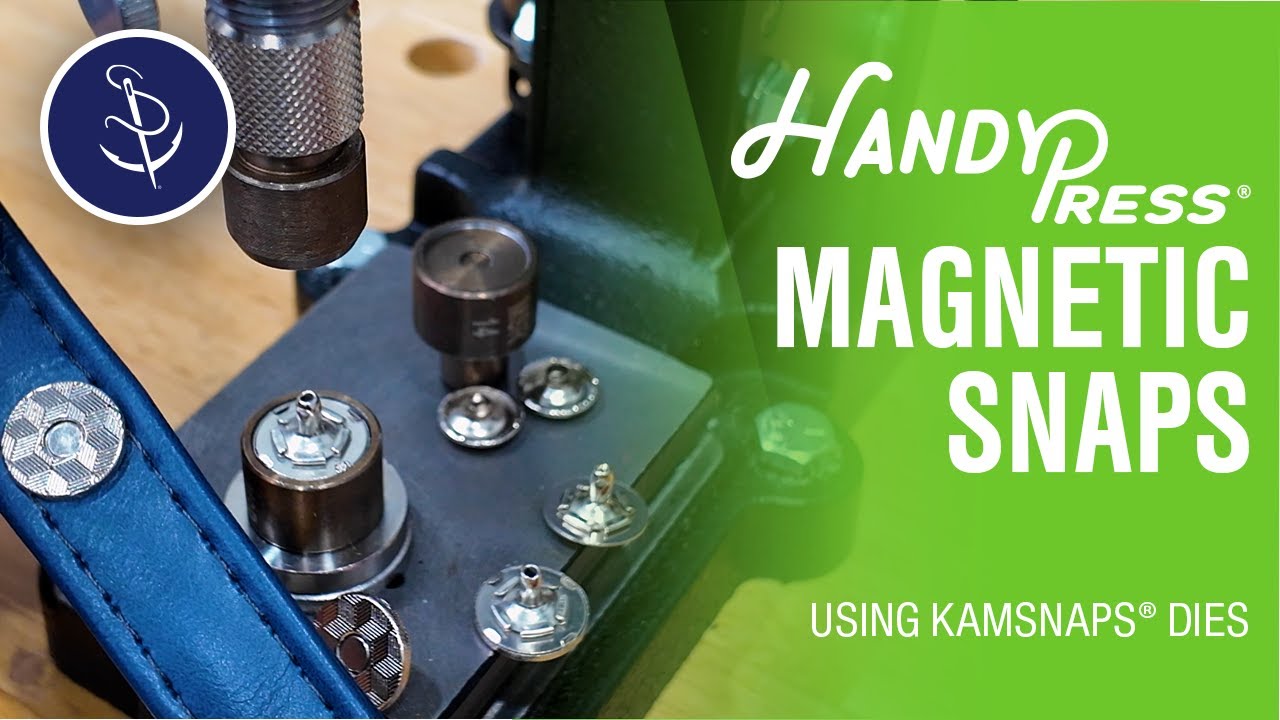 Magnetic Snap Rivet Installation Uses KamSnaps® KX Dies And Adapters in the HandyPress®