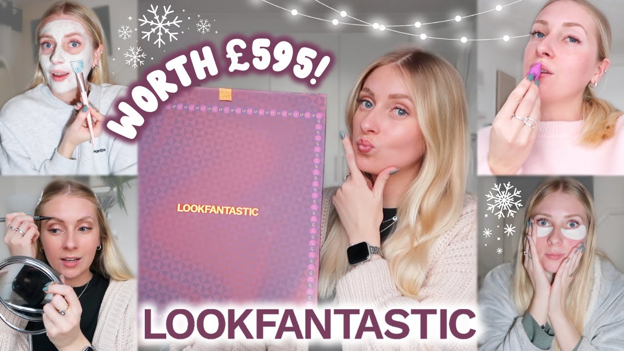 I only used ADVENT CALENDAR beauty products for 24 HOURS... 😬🎄 LOOKFANTASTIC unboxing & review!