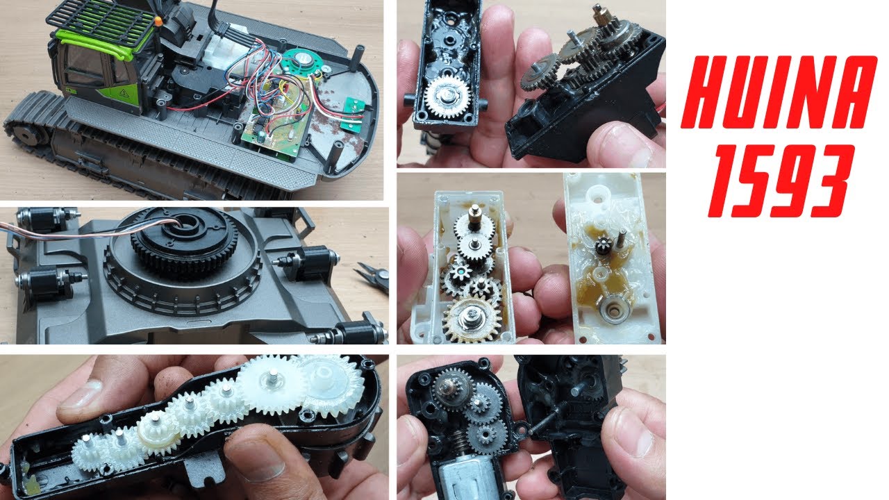 HUINA 1593 EXCAVATOR DISSASEMBLY | HUNA 1593 FULL TEARDOWN REVIEW | WHAT'S INSIDE