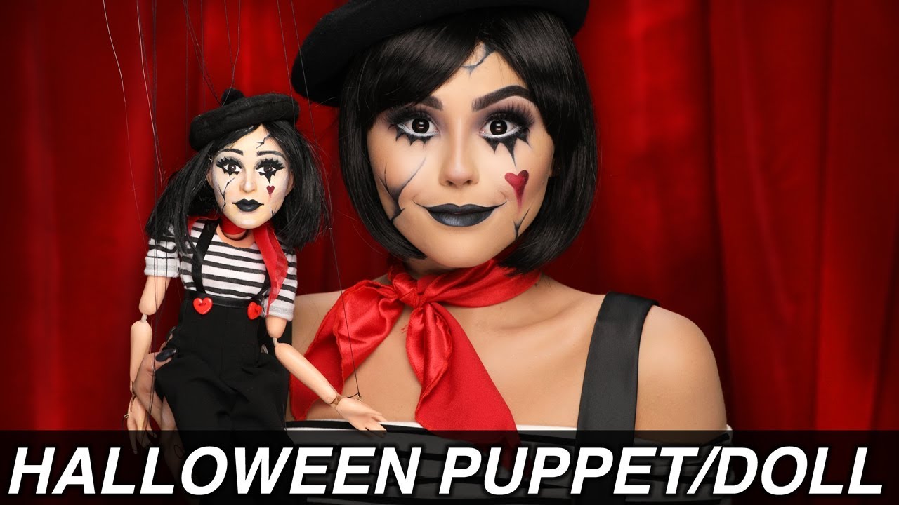 PUPPET / DOLL HALLOWEEN MAKEUP TUTORIAL | Roxette Arisa