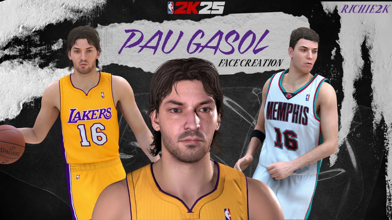 Pau Gasol Face Creation NBA 2K25