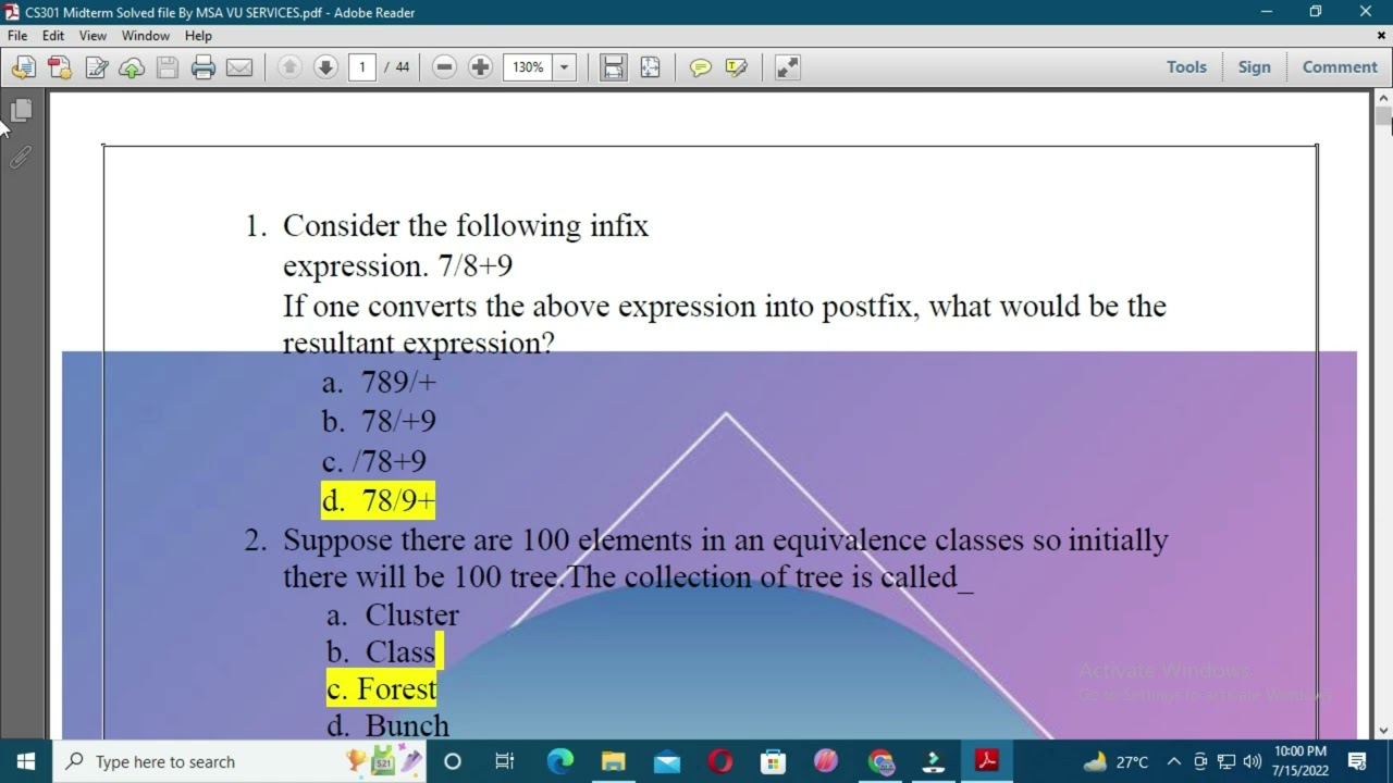 CS301 Midterm Preparation, cs301 midterm past papers, cs301 midterm file, cs301 notes, #cs301 #vu
