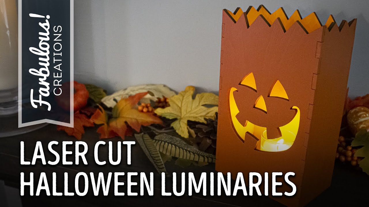 Laser Cut Jack-o'-lantern Luminaries for Halloween