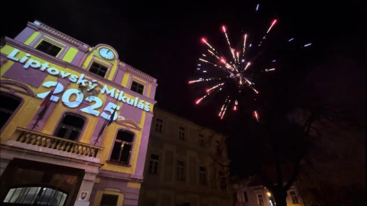 VIDEOMAPING v Liptovskom Mikuláši 31.12.2024