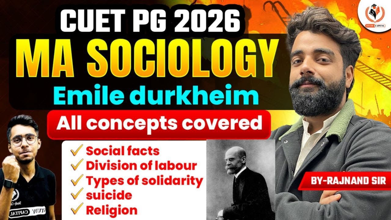 CUET PG 2026 MA Sociology | Emile Durkheim | All Concepts Covered 🔥 By Rajnand Sir