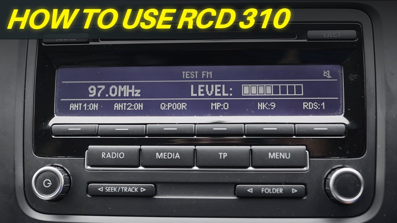 RCD310 VW SEAT Skoda How To Use and Secret Radio Menu