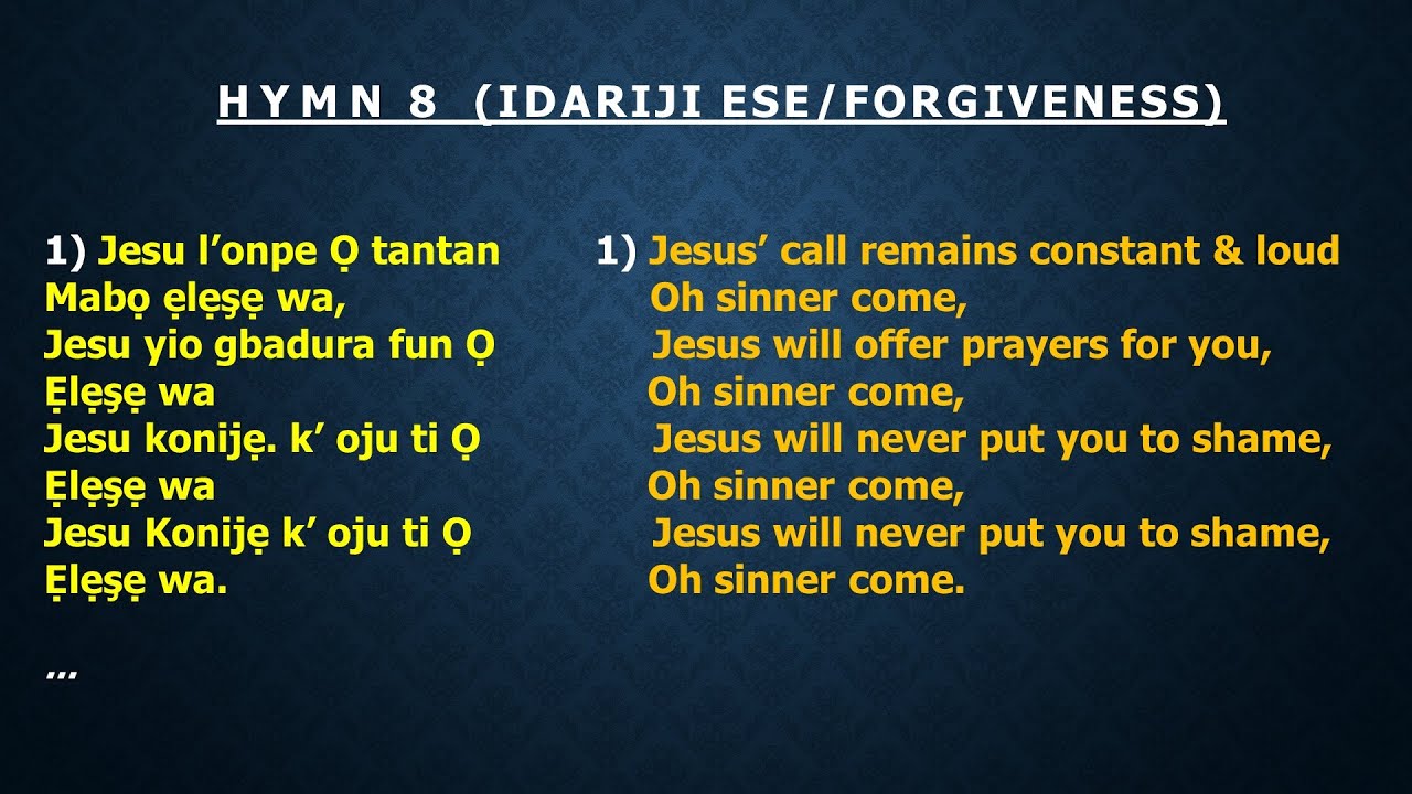 CCC Hymn 8 (Jesu l'onpe O tantan) Celestial Church of Christ,