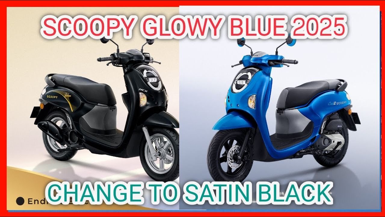 SCOOPY GLOWY BLUE 2025 change to Satin Black