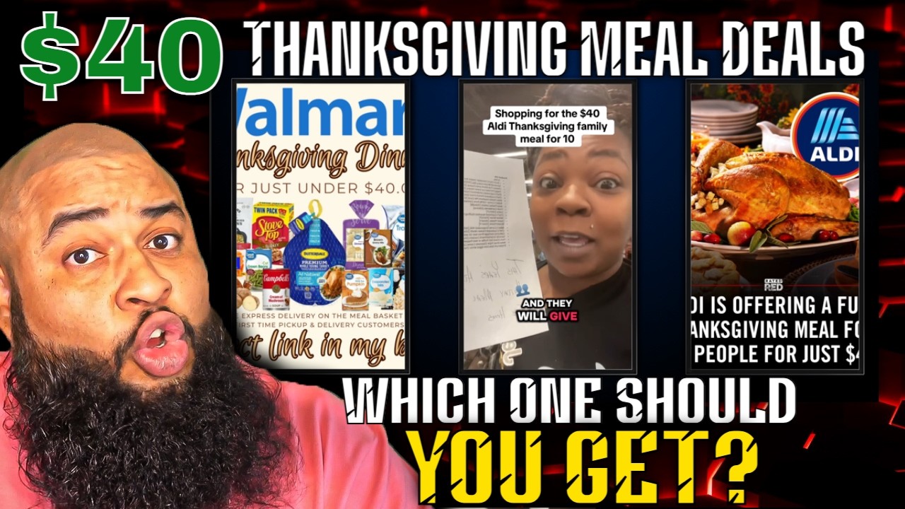 The Aldi And Wal-Mart $40 THANKSGIVING Meal Deals! Which Is Better?
