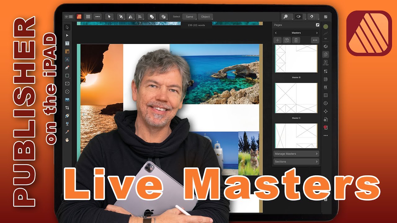 Affinity Publisher on the iPad v2 - the Awesome Live Master Pages