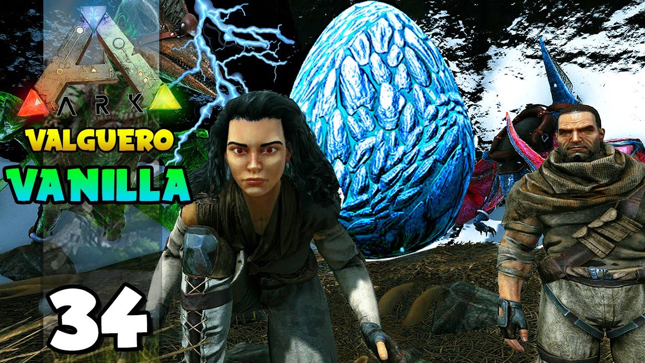 SORTE GRANDE! PEGANDO OVOS DE WYVERN DE GELO!!! ARK: VALGUERO (VANILLA) 34